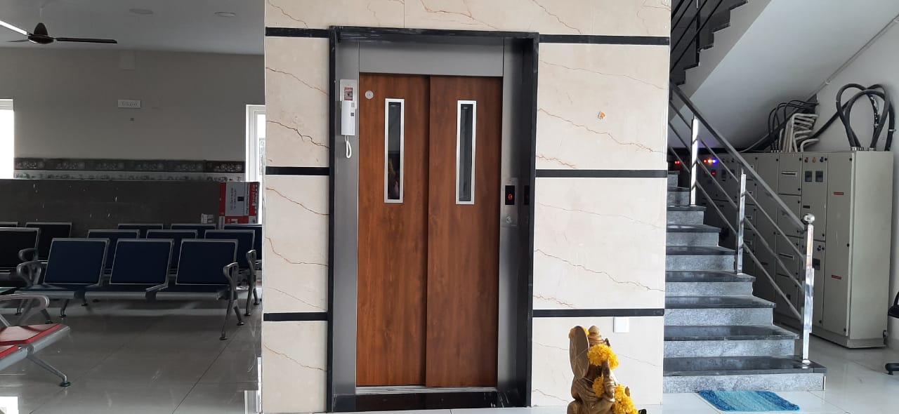 Hospital lift and waiting area